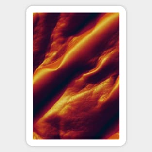 Orange Imitation leather, natural and ecological leather print #2 Sticker